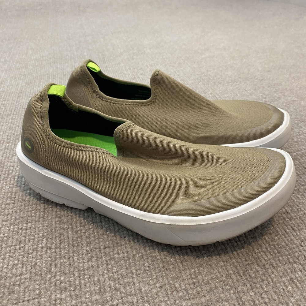 OOFOS Shoes Womens Size 6.5 Olive Slip On Canvas Walking Comfort Lightweight